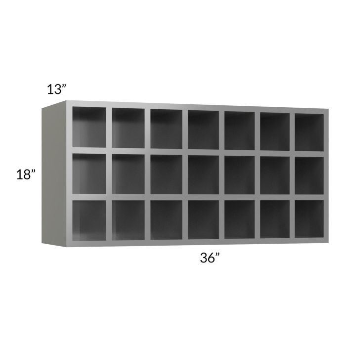 Milan Grey Gloss 36x18 Wine Rack Cabinet
