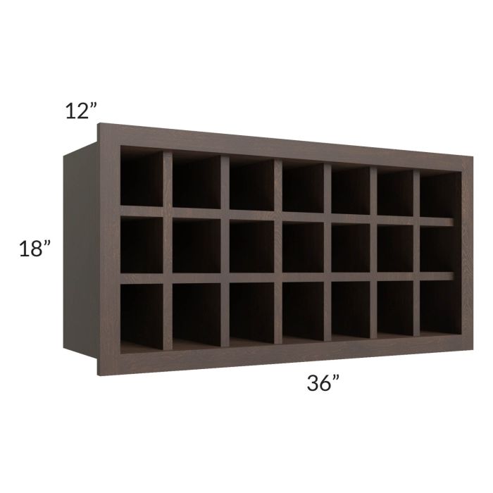 Vienna Kona Brown 36x18 Wine Rack Cabinet