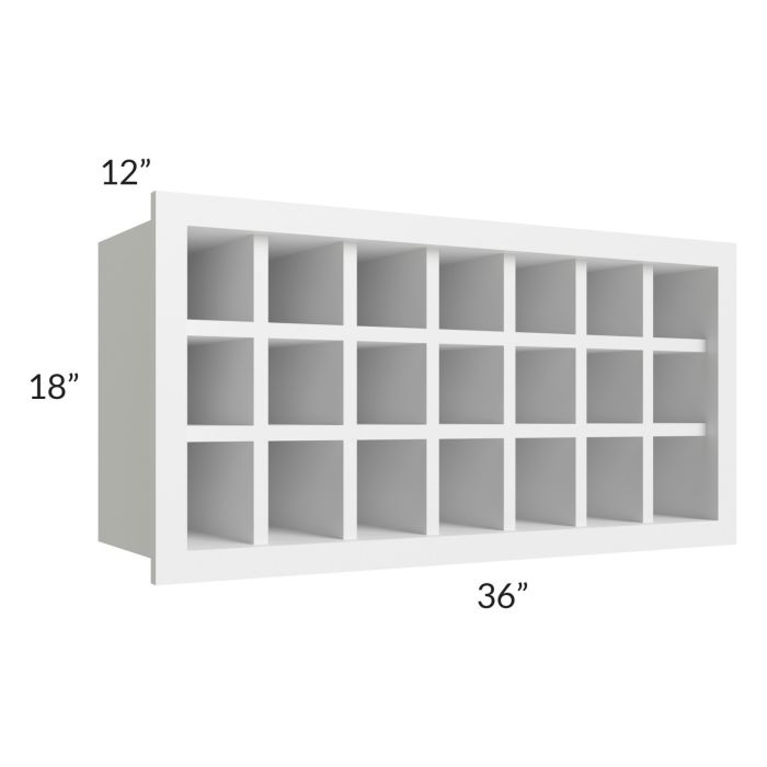 Union White 36x18 Wine Rack Cabinet