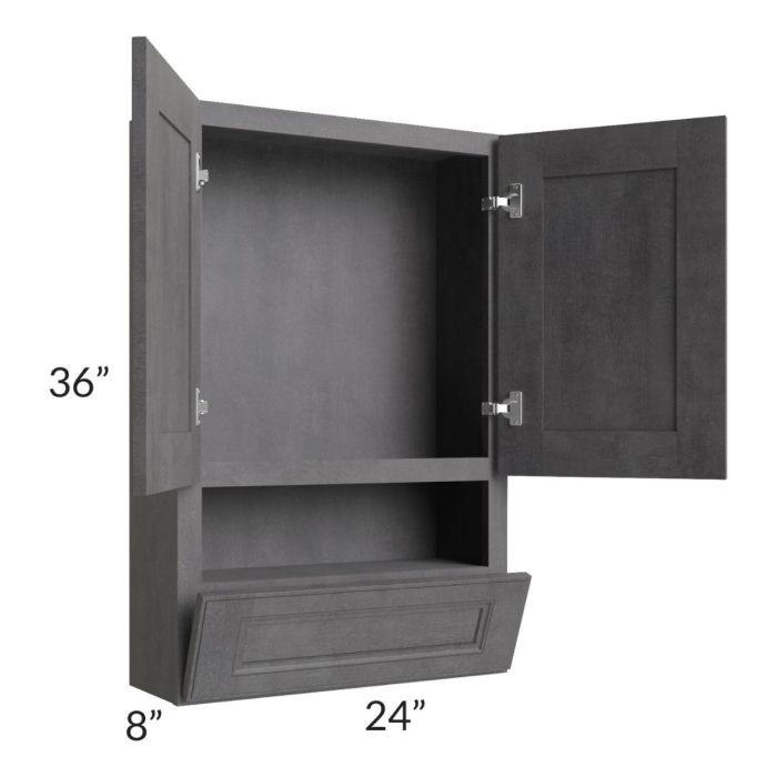 Stone Grey 24x36 Toilet Topper