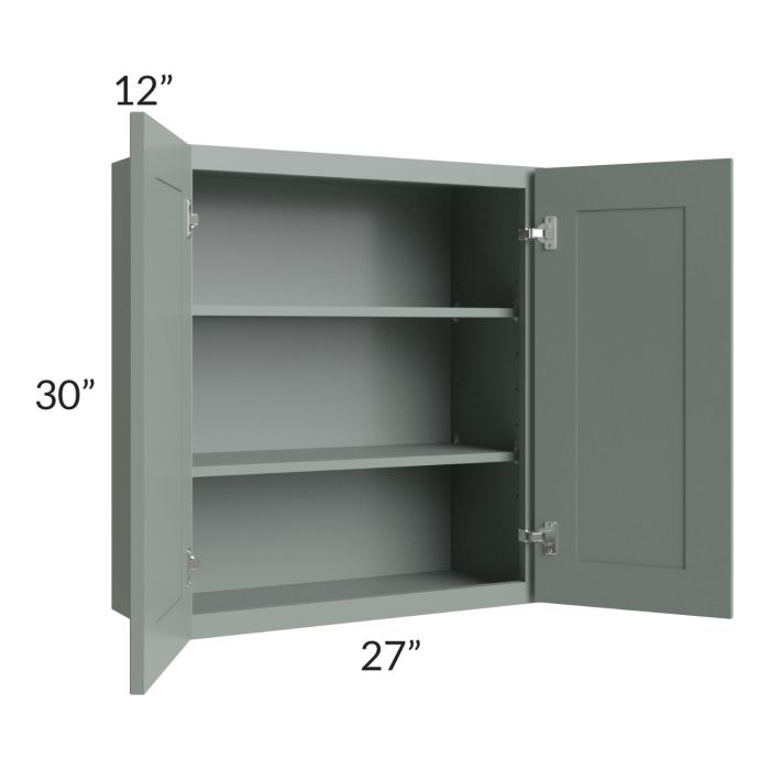 Woodland Green Shaker 24" 2-Drawer Base Cabinet