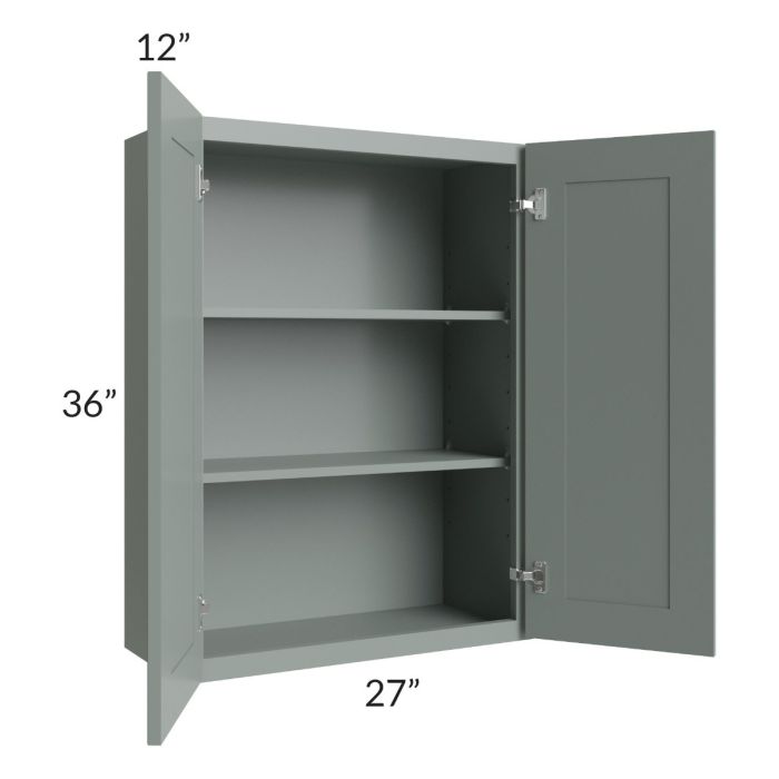 Woodland Green Shaker 24" 2-Drawer Base Cabinet