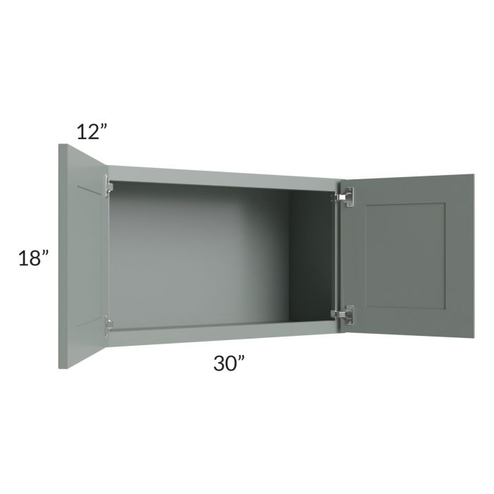 Woodland Green Shaker 24" 2-Drawer Base Cabinet