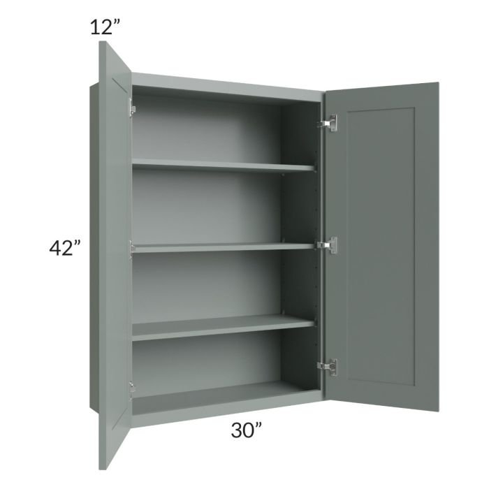 Woodland Green Shaker 24" 2-Drawer Base Cabinet