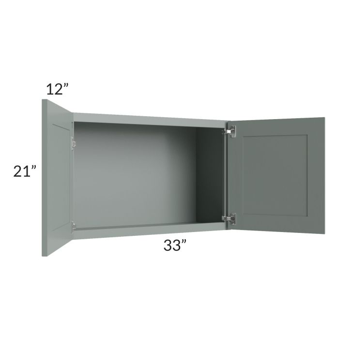 Woodland Green Shaker 24" 2-Drawer Base Cabinet