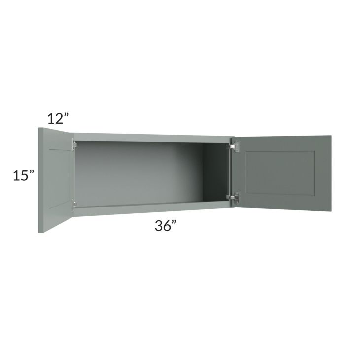 Woodland Green Shaker 24" 2-Drawer Base Cabinet