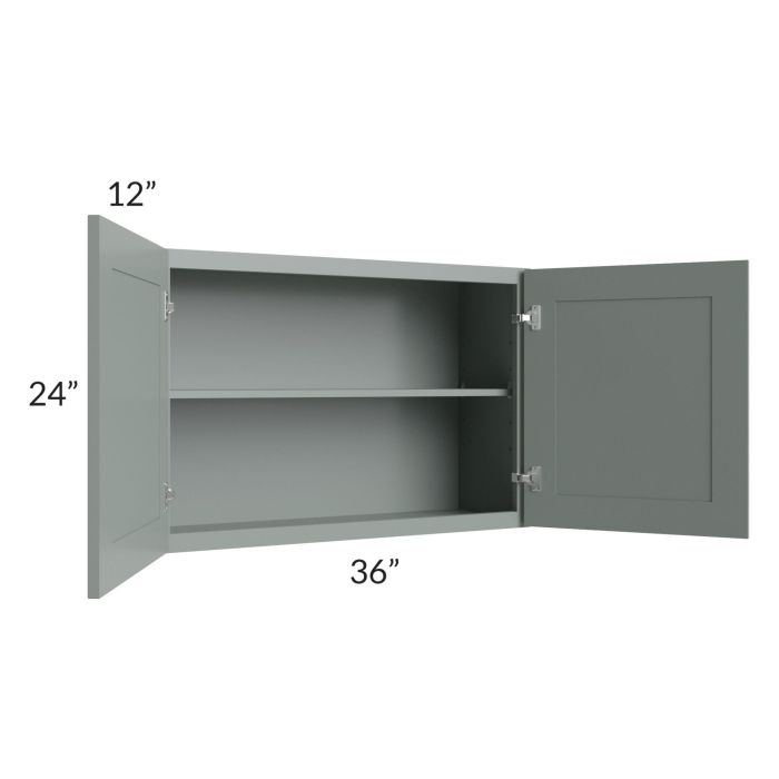 Woodland Green Shaker 24" 2-Drawer Base Cabinet