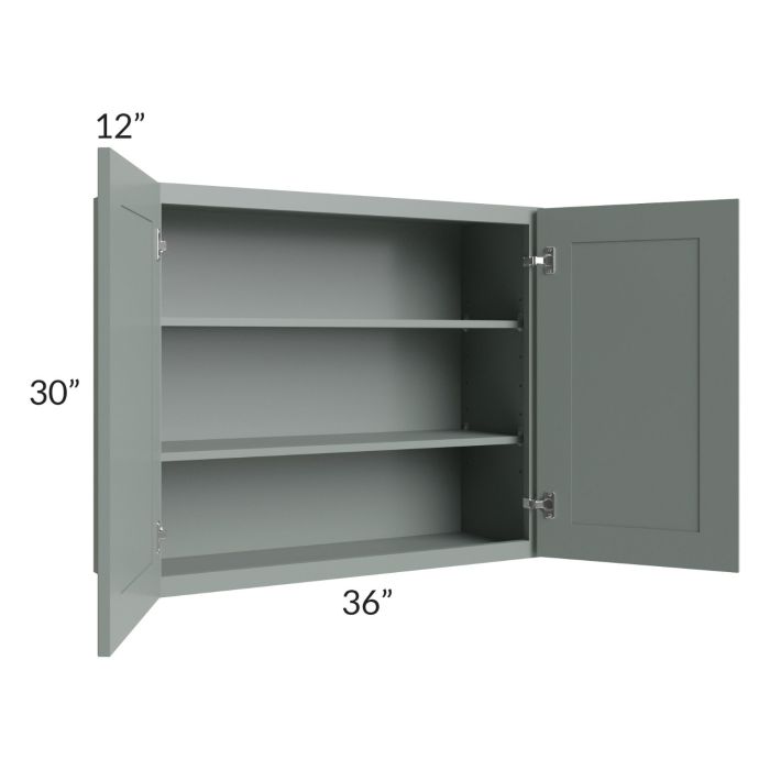 Woodland Green Shaker 24" 2-Drawer Base Cabinet