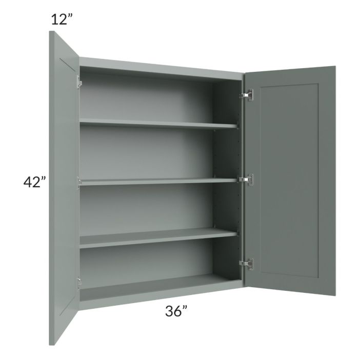 Woodland Green Shaker 24" 2-Drawer Base Cabinet