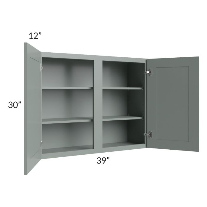 Woodland Green Shaker 24" 2-Drawer Base Cabinet