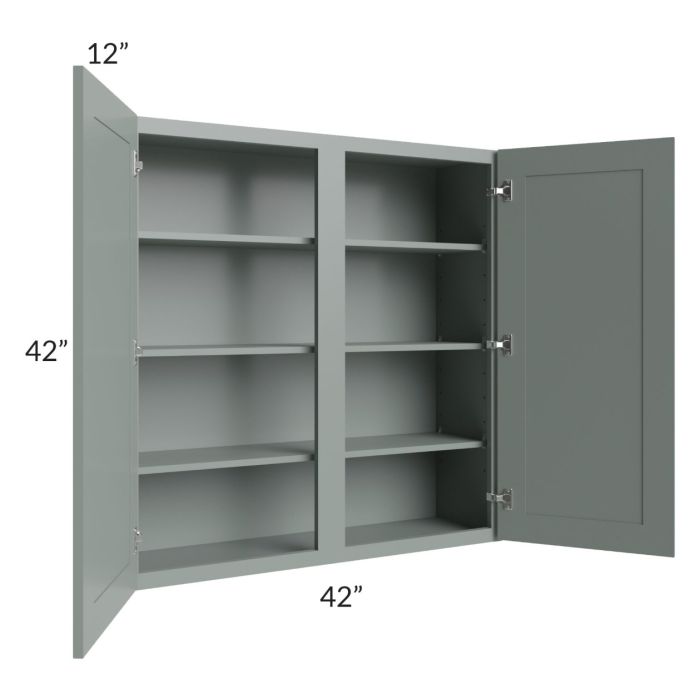 Woodland Green Shaker 24" 2-Drawer Base Cabinet