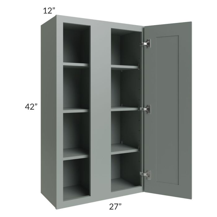 Woodland Green Shaker 24" 2-Drawer Base Cabinet