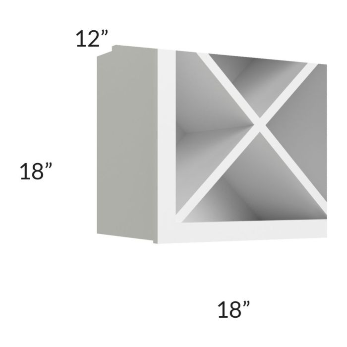 Asheville White Shaker 18x18 Wine Rack Cabinet