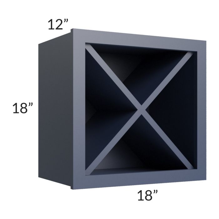 Bayville Blue 18x18 Wine Rack Cabinet