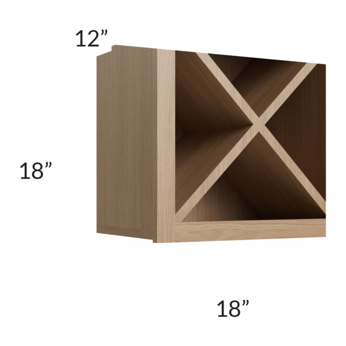 Township Rift Oak 18x18 Wine Rack Cabinet