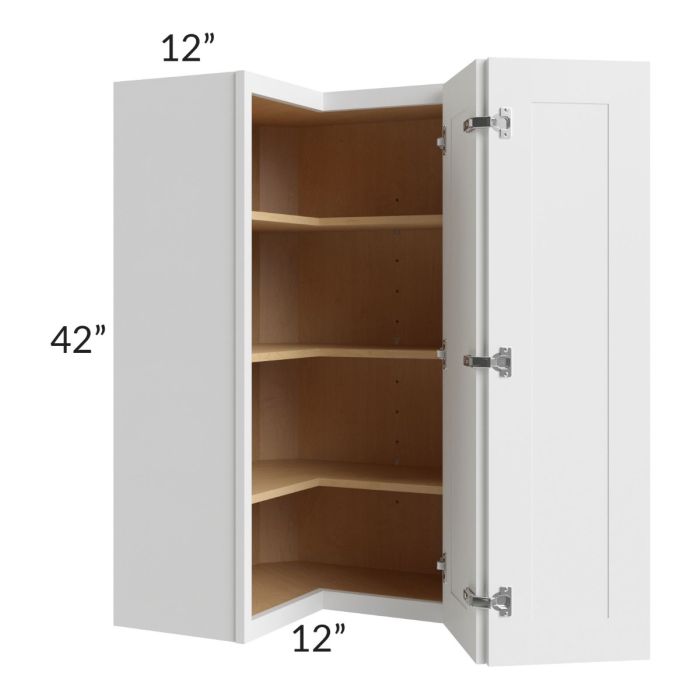 Alpine White Shaker 24x42 Wall Corner Unit