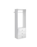 25 1/8 Inch Wide Elite Closet Organizer System with Three Drawers