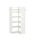 Corner Tower Closet Storage Wall Mounted Wardrobe Organizer Kit System with Shelves