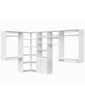 114 Inch Wide Ultimate Corner Closet Organizer System