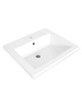 Porcelain Rectangular Surface Mount Vessel Sink - Fits 24" Minimum Cabinet Size