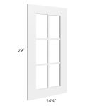 Stratton White Shaker 15x30 Mullion Door (cabinet not included)