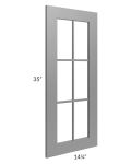 Stratton Light Grey Shaker 15x36 Mullion Door (cabinet not included)
