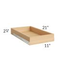 Signature Vanilla Glaze 15" Roll Out Tray with a Dovetailed Drawer Box