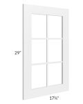 Stratton White Shaker 18x30 Mullion Door (cabinet not included)