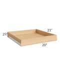Alpine White Shaker 24" Roll Out Tray with a Dovetailed Drawer Box