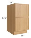 Portland Sand 18" 2-Drawer Base Cabinet