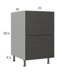Euro Cafe 21" 2-Drawer Base Cabinet