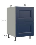 Harbor Navy 21" 2-Drawer Base Cabinet