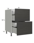 Euro Cafe 21" 2-Drawer Base Cabinet with 2 Inner Drawers