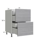 Euro Grey 21" 2-Drawer Base Cabinet with 2 Inner Drawers