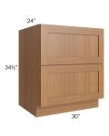 Artisan Walnut Shaker 30" 2-Drawer Base Cabinet