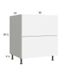 Euro Gloss White 30" 2-Drawer Base Cabinet