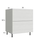 Euro White Grain 30" 2-Drawer Base Cabinet