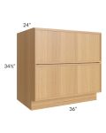 Portland Sand 36" 2-Drawer Base Cabinet 