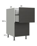 Euro Cafe 18" 2-Drawer Base Cabinet with 1 Inner Drawer