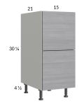 Euro Grey 15" 2-Drawer Vanity Base Cabinet