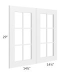 Stratton White Shaker 30x30 Mullion Door (cabinet not included)