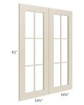 Stratton Khaki Shaker 30x42 Mullion Door (cabinet not included) - Out of stock through mid April
