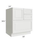 Palisades White 30” Cooktop Base Cabinet