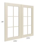 Stratton Khaki Shaker 36x36 Mullion Door (cabinet not included) - Out of stock through mid April