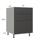 Euro Cafe 24" 3-Drawer Base Cabinet