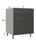 Euro Cafe 27" 3-Drawer Base Cabinet
