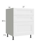Harbor White 27" 3-Drawer Base Cabinet
