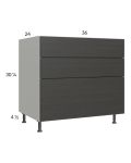 Euro Cafe 36" 3-Drawer Base Cabinet