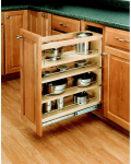Base Cabinet Pullout Organizer with Wood Adjustable Shelves Sink & Base Accessories