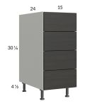 Euro Cafe 15" 4-Drawer Base Cabinet